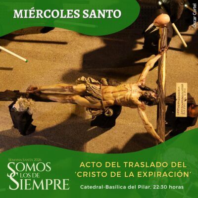 Traslado del Cristo de la Expiración 2026 (foto de Óscar Cortel).