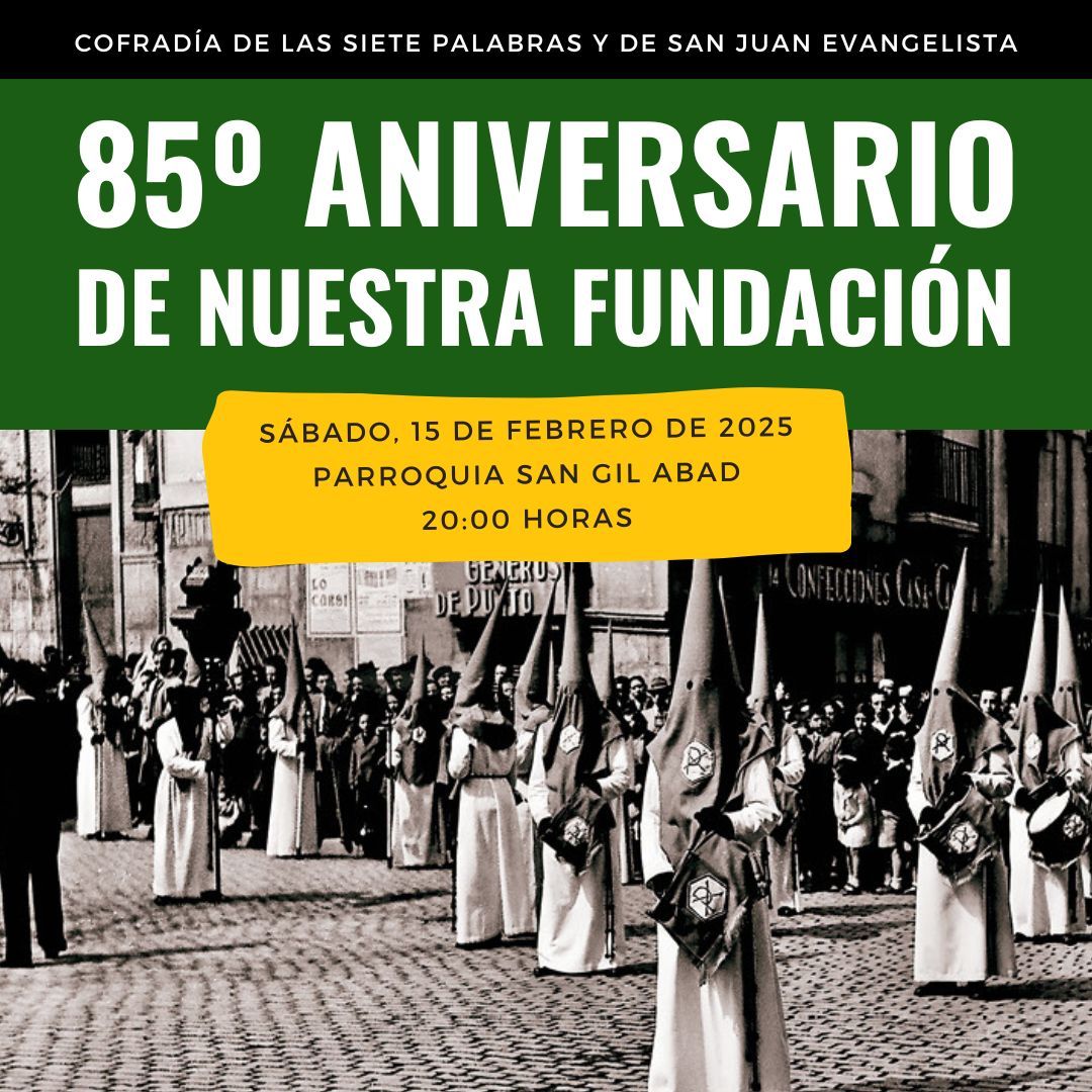 Celebración del 85º aniversario fundacional de la Cofradía