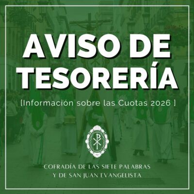Aviso del Tesorero sobre las cuotas 2026