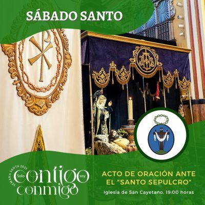 Acto particular de nuestra Cofradía ante el Santo Sepulcro de la Hermandad de la Sangre de Cristo