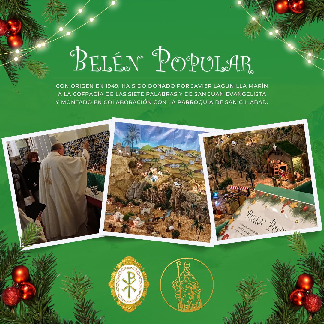 Ya puede visitarse el belén popular de la Cofradía