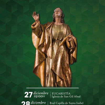 Cartel de la Festividad de San Juan Evangelista 2023 (diseño David Simón Leona).