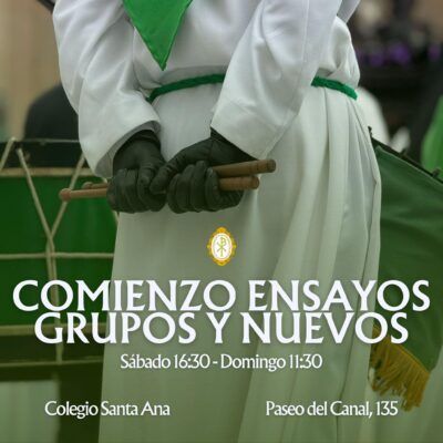 Comienzo de ensayos de Grupos y de nuevos miembros de la Sección de Instrumentos
