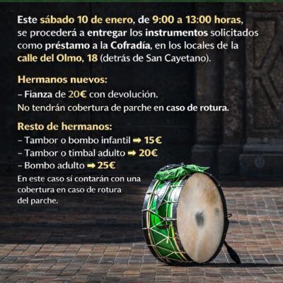 Entrega y préstamo de instrumentos 2026
