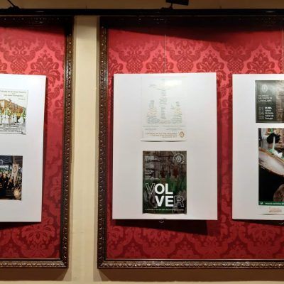 Carteles de la Cofradía en una exposición en Soria