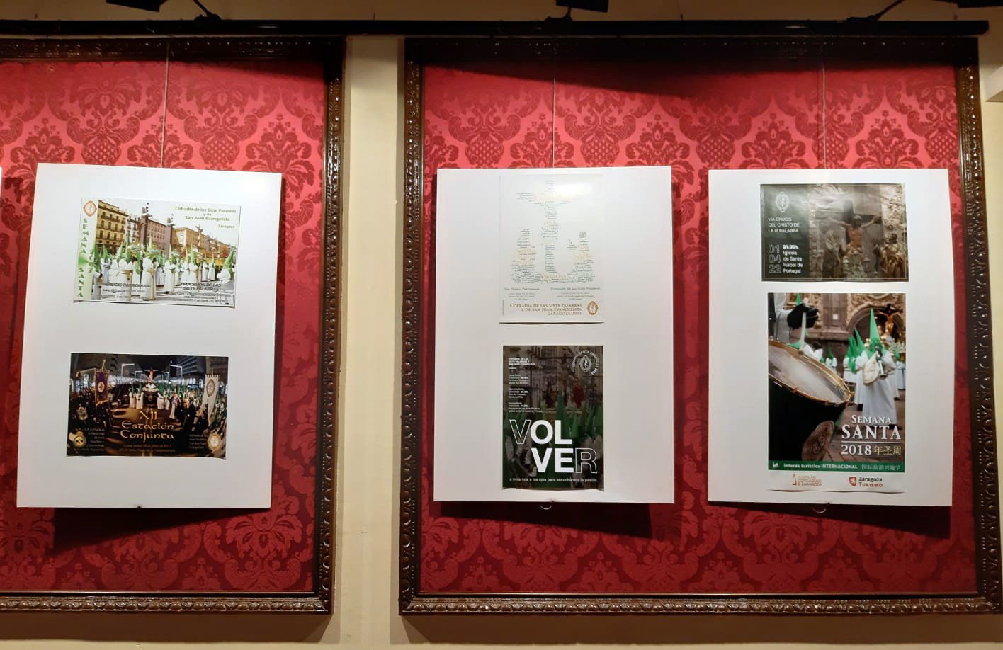 Carteles de la Cofradía en una exposición en Soria