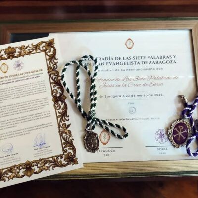 Formalizado nuestro hermanamiento con la Cofradía de las Siete Palabras de Soria