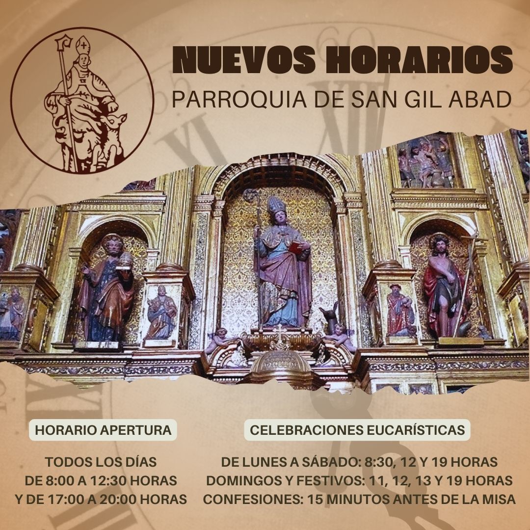 Nuevos horarios en la Parroquia de San Gil.
