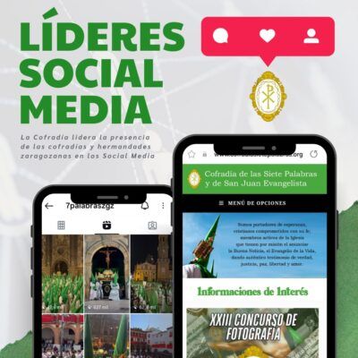 Las Siete Palabras lidera la presencia de las cofradías y hermandades zaragozanas en las Redes Sociales