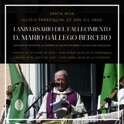 Misa en el primer aniversario del fallecimiento de Mario Gállego