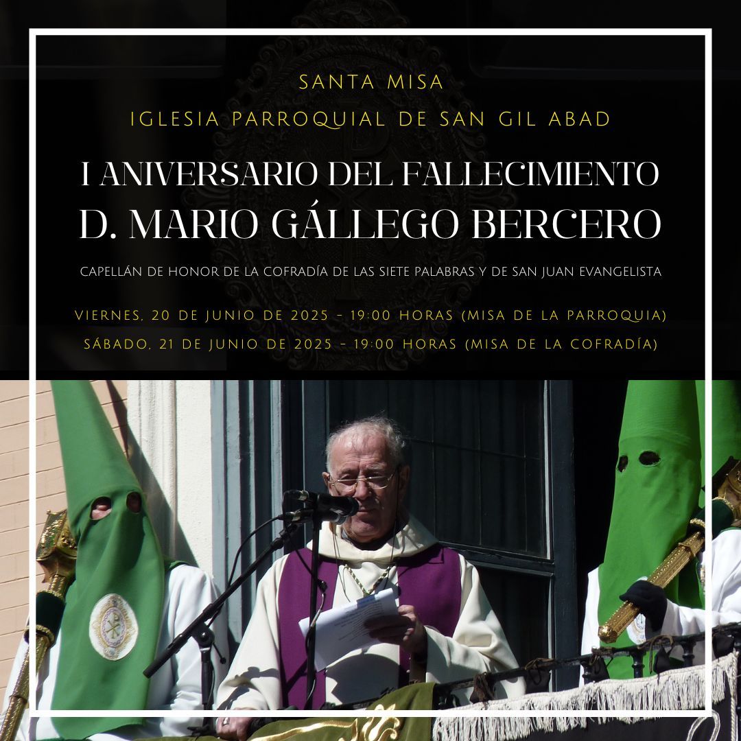 Misa en el primer aniversario del fallecimiento de Mario Gállego