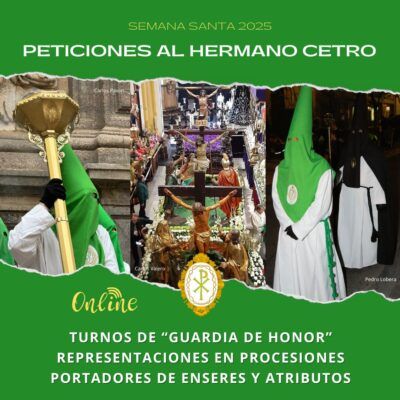 Peticiones al Hermano Cetro para la Semana Santa 2025