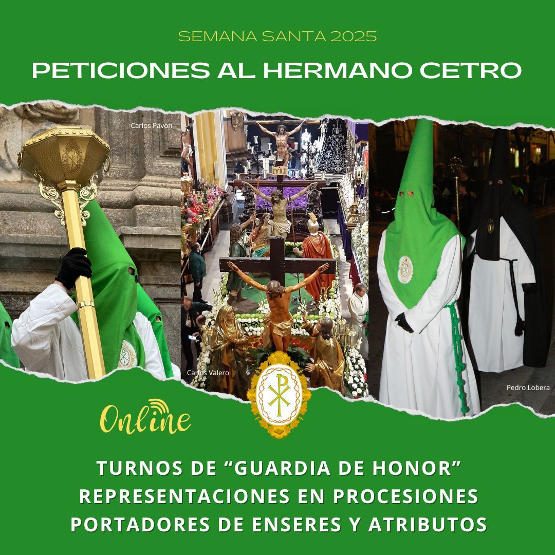 Peticiones al Hermano Cetro para la Semana Santa 2025