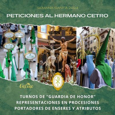 Peticiones al Hermano Cetro para la Semana Santa 2024