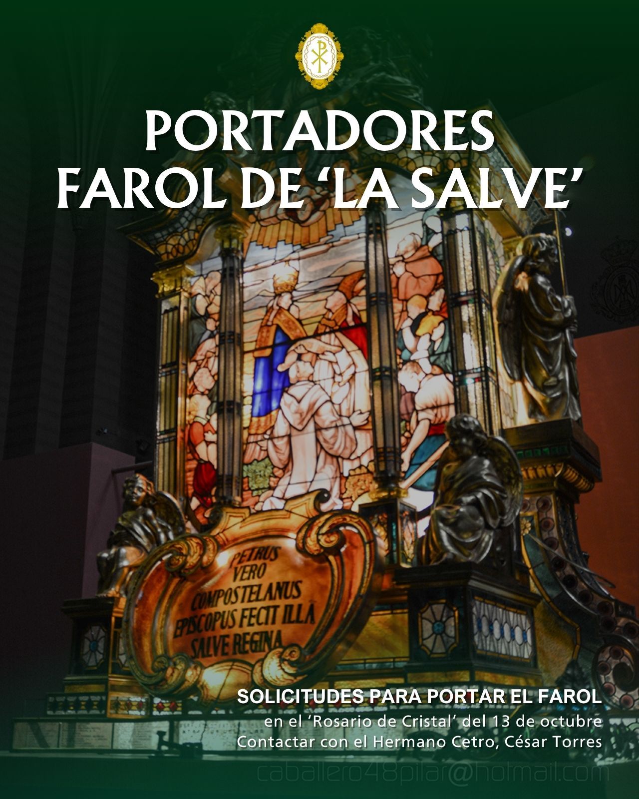 Solicitudes para portar el farol de ‘La Salve’ en el ‘Rosario de Cristal’