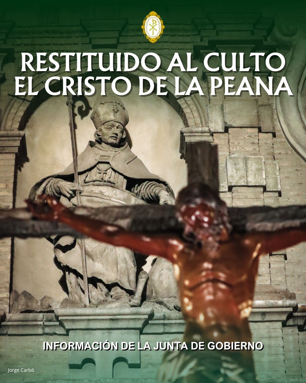 Restituido al culto nuestro ‘Cristo de la Peana’