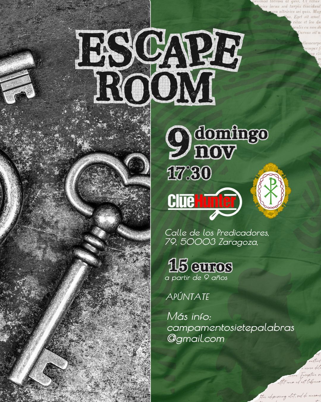 Apúntate el Escape Room organizado por el Grupo de Monitores del Campamento