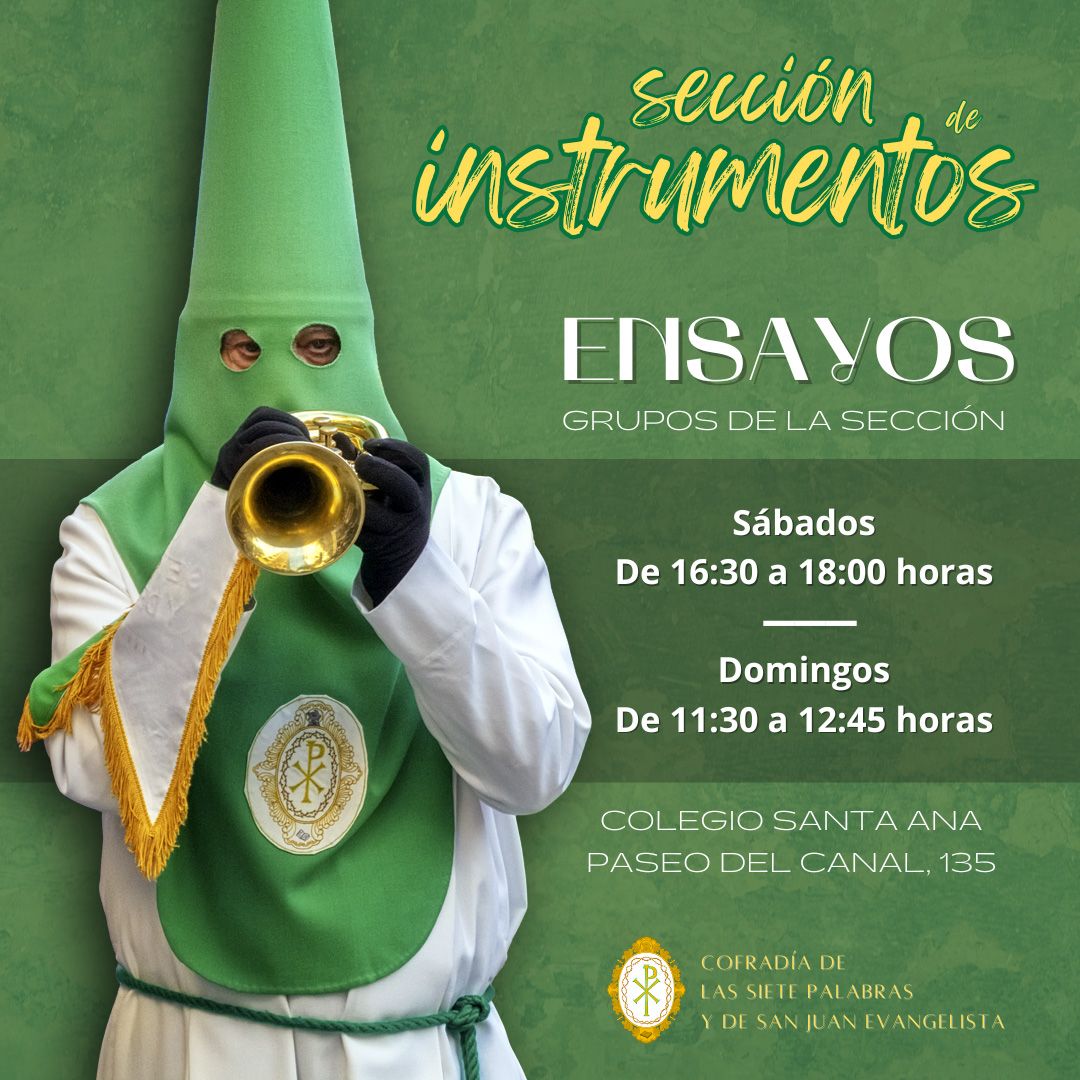 Comienzan los ensayos de grupos de la Sección de Instrumentos