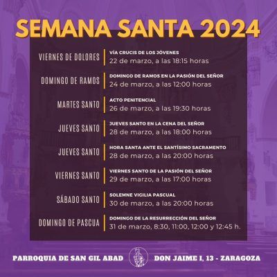Semana Santa en la Parroquia de San Gil Abad