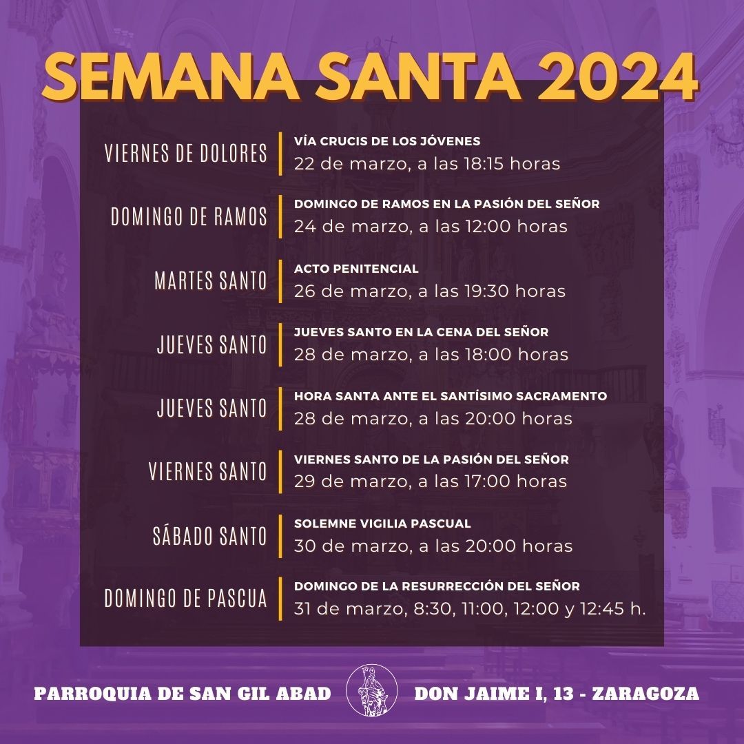 Semana Santa en la Parroquia de San Gil Abad