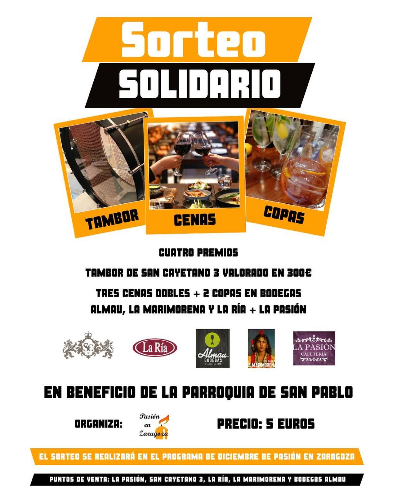 Sorteo solidario de Pasión en Zaragoza