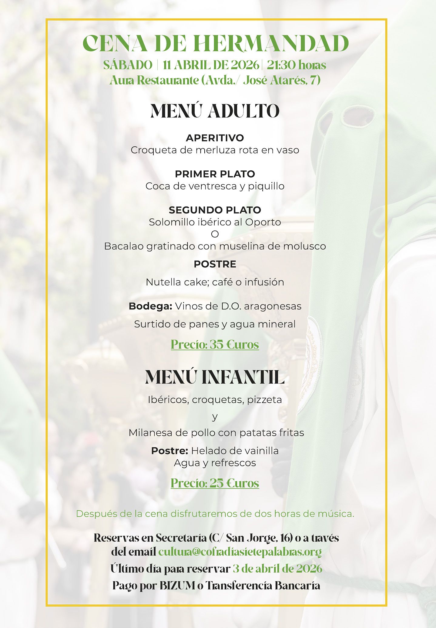 Cena de Hermandad 2026